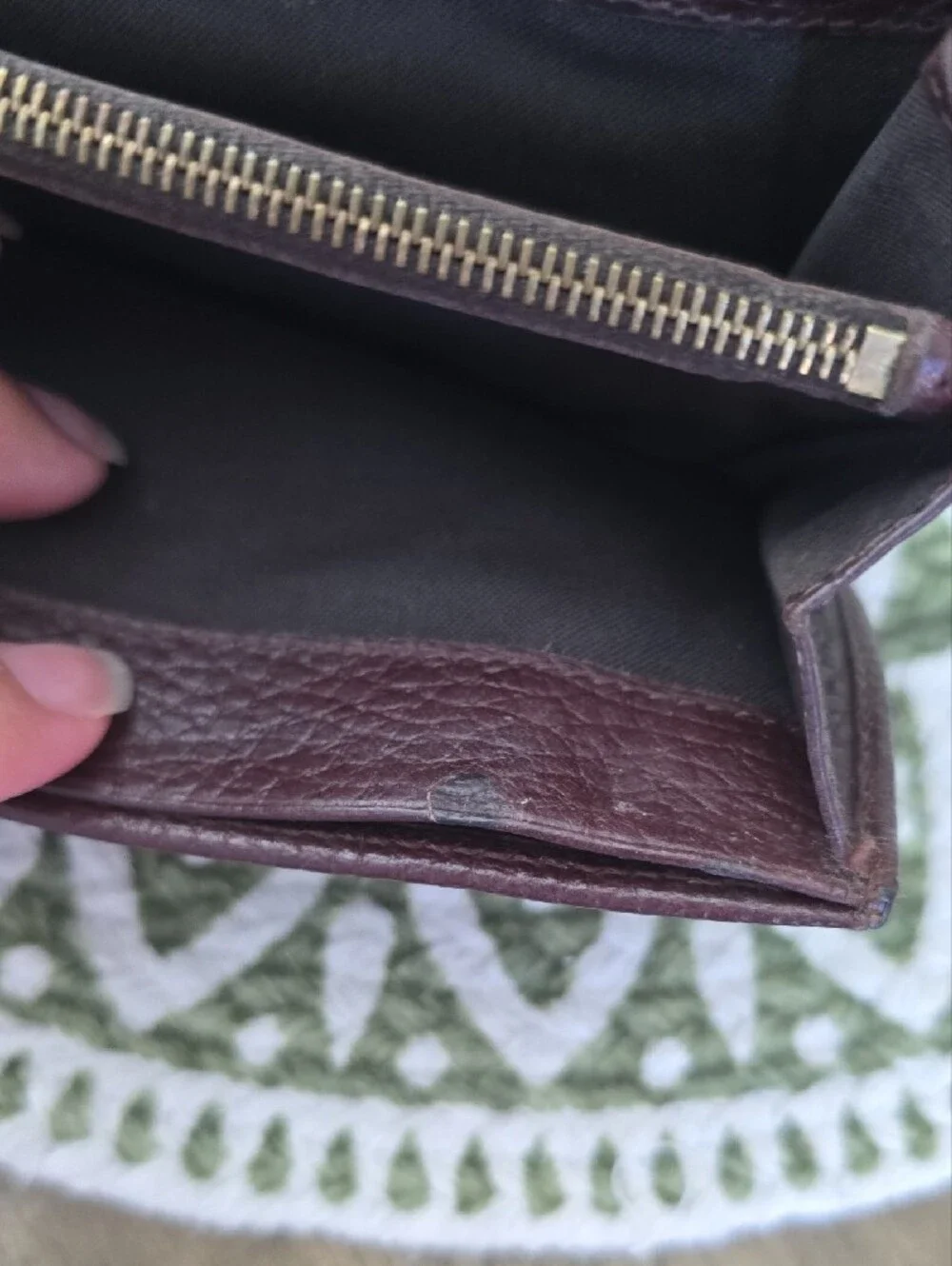 Fendi Olive & Pink Zucca Continental Wallet with Gold-Tone FF Charm